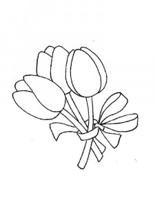 Tulip coloring page 28 - Free printable