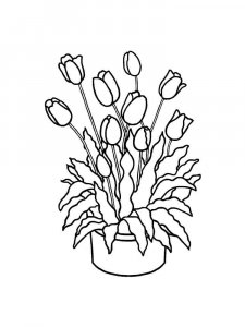 Tulip coloring page 32 - Free printable