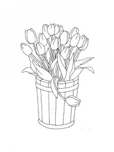 Tulip coloring page 38 - Free printable