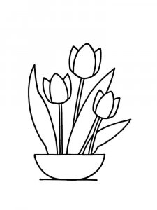 Tulip coloring page 44 - Free printable
