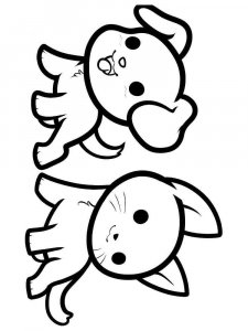 Animals for girls coloring page 2 - Free printable