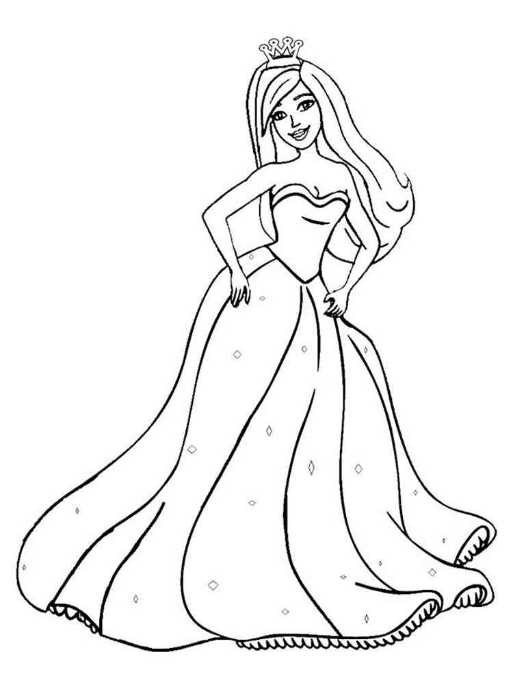 Barbie Princess coloring pages. Download and print Barbie ...