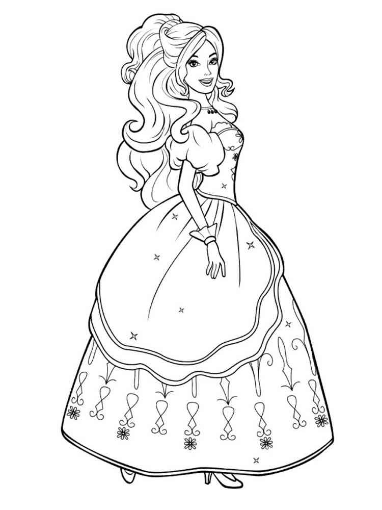 barbie princess coloring pages download and print barbie