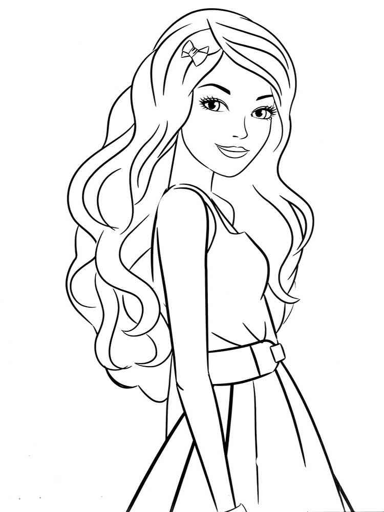 Beautiful Girl Free Coloring Page Lineart 03 by peniirarts on