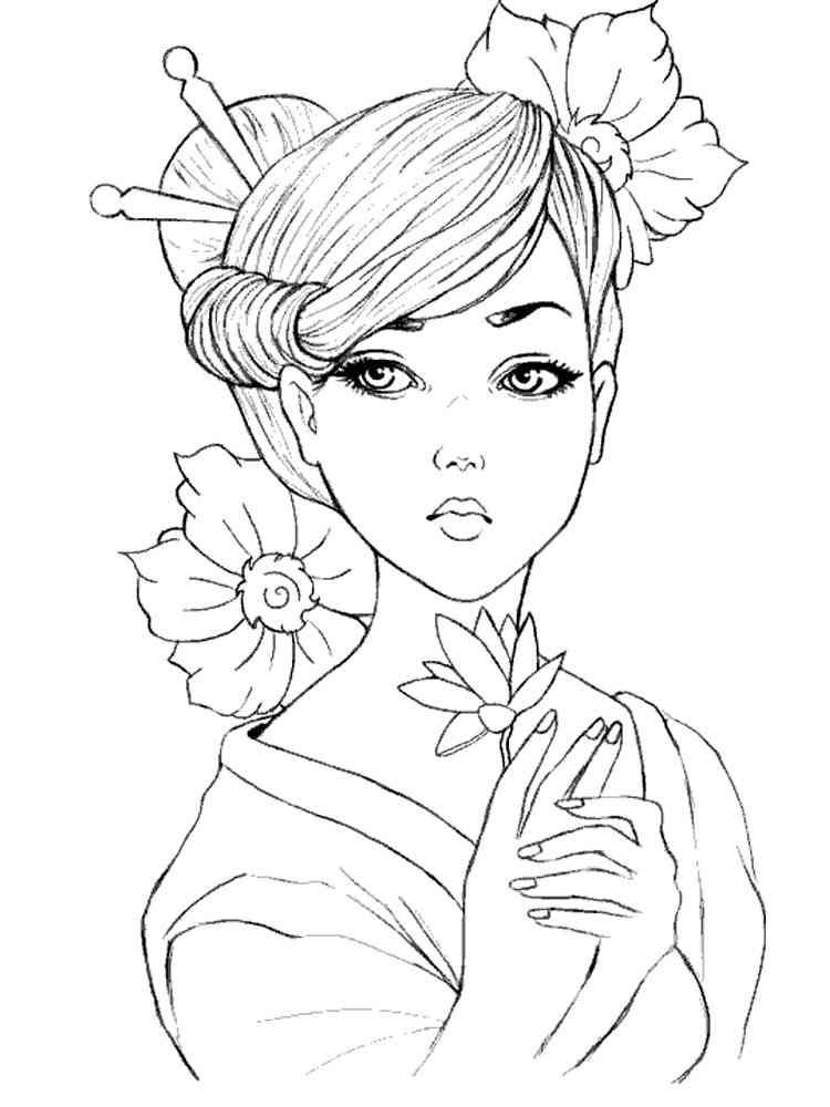 Free Printable Pretty Girl Coloring Pages - Printable Templates