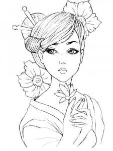 Beautiful Girl coloring page 22 - Free printable