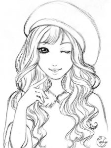 Beautiful Girl coloring page 5 - Free printable
