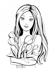 Beautiful Girl coloring page 9 - Free printable