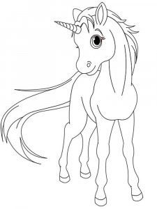 Cute Unicorn coloring page 10 - Free printable