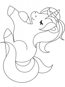 Cute Unicorn coloring page 11 - Free printable