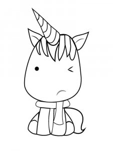 Cute Unicorn coloring page 12 - Free printable
