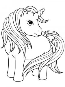 Cute Unicorn coloring page 14 - Free printable