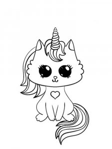 Cute Unicorn coloring page 23 - Free printable