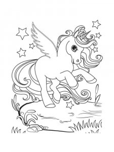 Cute Unicorn coloring page 25 - Free printable
