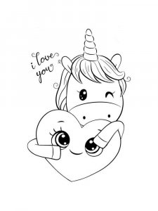 Cute Unicorn coloring page 27 - Free printable