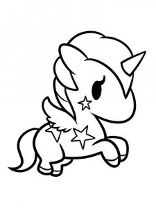 Cute Unicorn coloring page 28 - Free printable