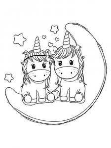 Cute Unicorn coloring page 34 - Free printable
