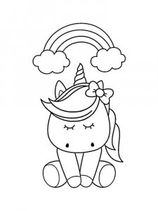 Cute Unicorn coloring page 36 - Free printable