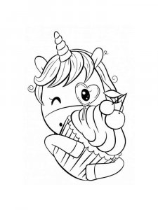 Cute Unicorn coloring page 37 - Free printable