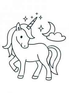 Cute Unicorn coloring page 41 - Free printable