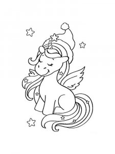 Cute Unicorn coloring page 43 - Free printable