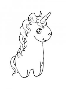 Cute Unicorn coloring page 7 - Free printable