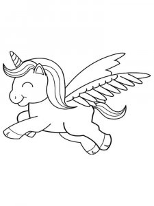 Cute Unicorn coloring page 8 - Free printable