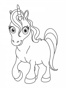 Cute Unicorn coloring page 48 - Free printable