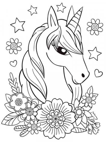 Cute Unicorns coloring pages