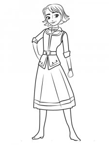 Coloring page Elena with short hair