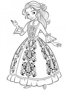 Coloring page the beautiful princess of Avalor