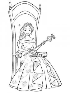 Coloring page Elena on the Throne