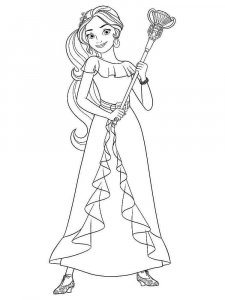 Coloring page cute Elena of Avalor