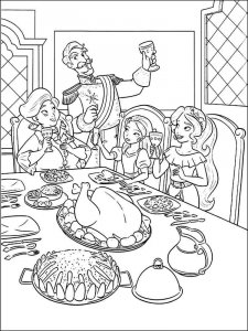 Coloring for the royal family having lunch