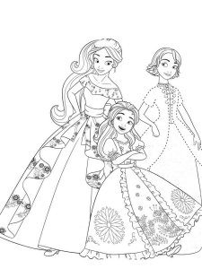 Coloring for the beautiful princess of Avalor