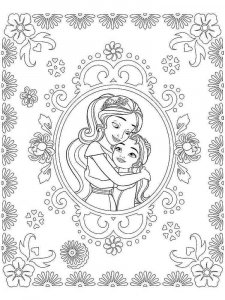 Coloring page Elena with her beloved sister