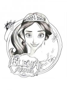 Coloring page beautiful princess of Avalor