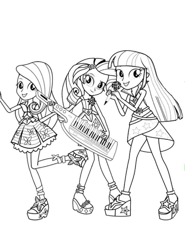 free equestria girls rainbow rocks coloring pages