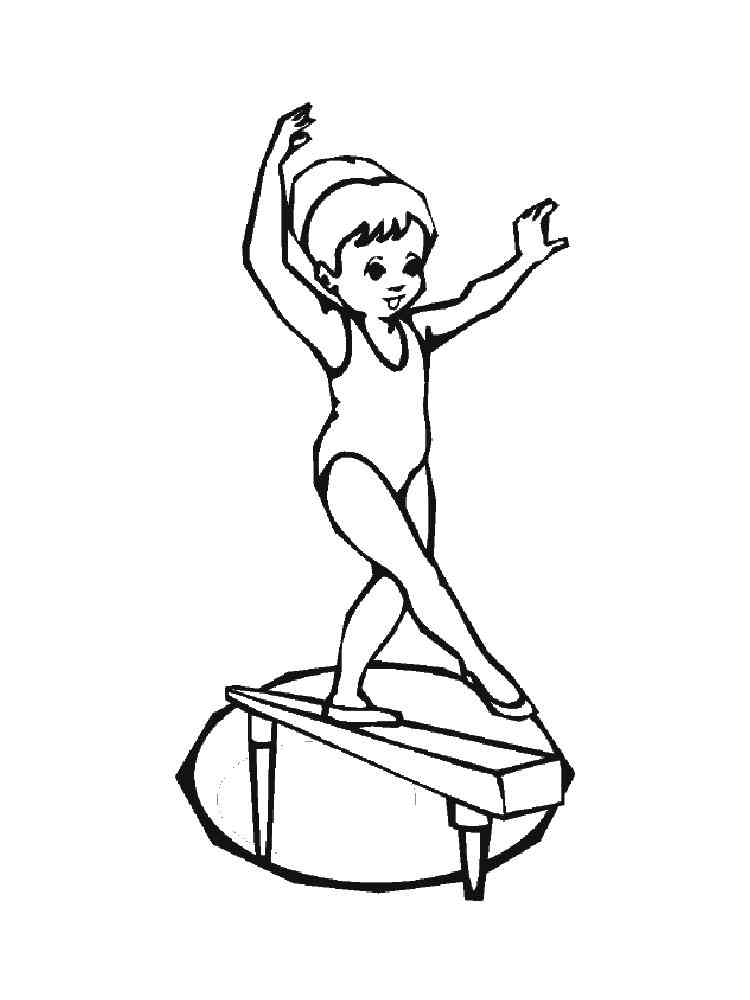 Gymnastics coloring pages. Download and print Gymnastics coloring pages