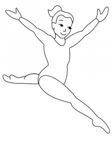 Gymnastics coloring page 1 - Free printable