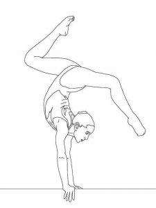 Gymnastics coloring page 11 - Free printable