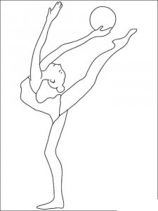 Gymnastics coloring page 12 - Free printable