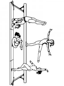 Gymnastics coloring page 14 - Free printable