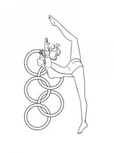 Gymnastics coloring page 17 - Free printable
