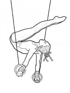 Gymnastics coloring page 18 - Free printable
