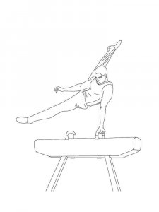 Gymnastics coloring page 19 - Free printable