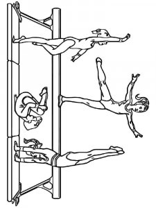 Gymnastics coloring page 27 - Free printable