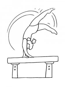 Gymnastics coloring page 28 - Free printable