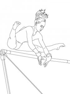 Gymnastics coloring page 4 - Free printable