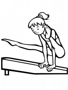 Gymnastics coloring page 5 - Free printable